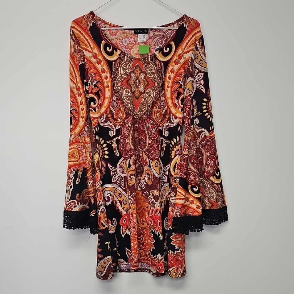 VENUS Colorful Paisley Mini Dress